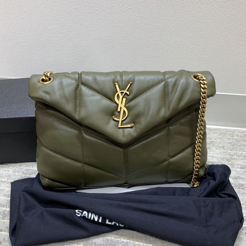 Rare Saint Laurent Shoulder Bag Replica Lulu Puffer Toy Bag Quilted Leather Sax44885