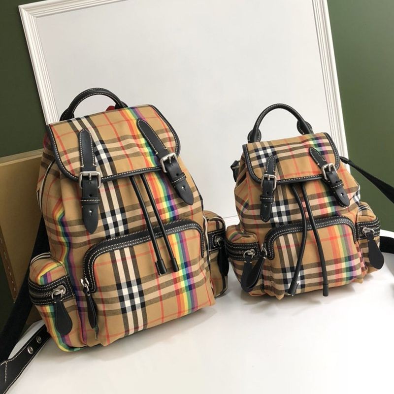 A rare Burberry classic! Icon Stripe Small Backpack Replica 80257071