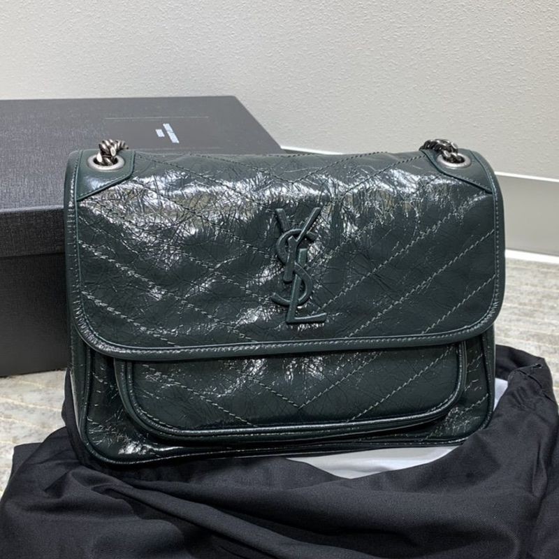 Saint Laurent Shoulder Bag Not Available in Japan Replica Niki Medium Crinkle Vintage Leather Saz69051