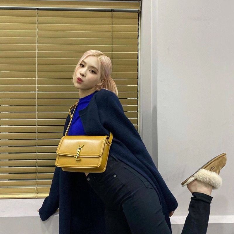 22AW New Saint Laurent Shoulder Bag Box Leather Satchel Bag Replica Saa22254