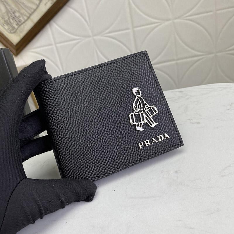Prada Sale? Very popular! Fake leather folding wallet 2M0513