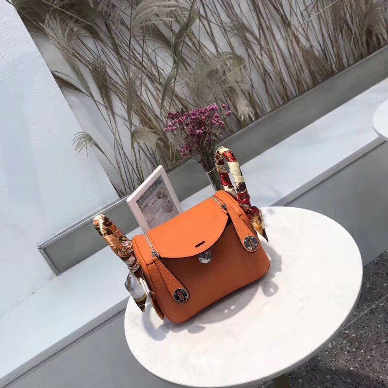 Hermes Lindy Mini Verso Replica Swift Silver Hardware he26032