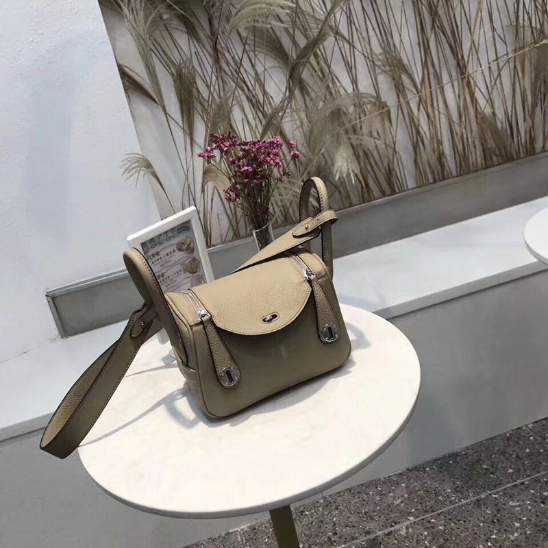 21 Spring/Summer Hermes Lindy Mini Verso Replica Swift Silver Hardware he26035