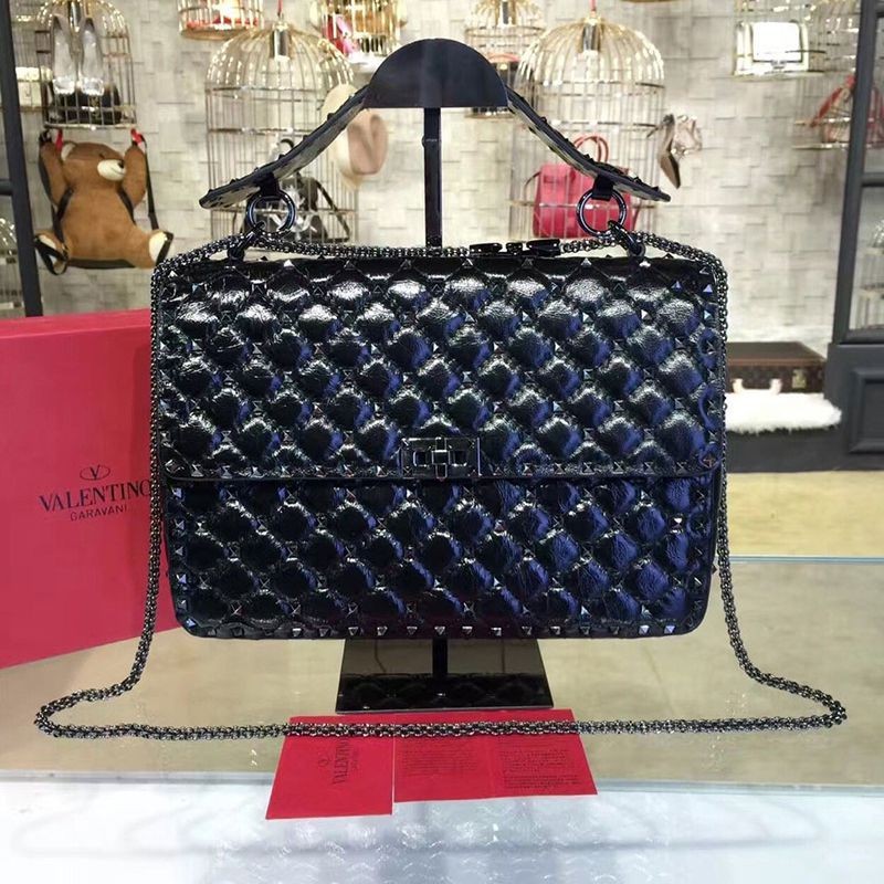 Eye-catching color [Valentino shoulder bag copy] Popular ★ Rockstud Spike Small Bag Vul77412