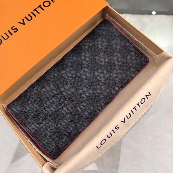 New Louis Vuitton Wallet Replica Leather Damier Canvas Logo N63254