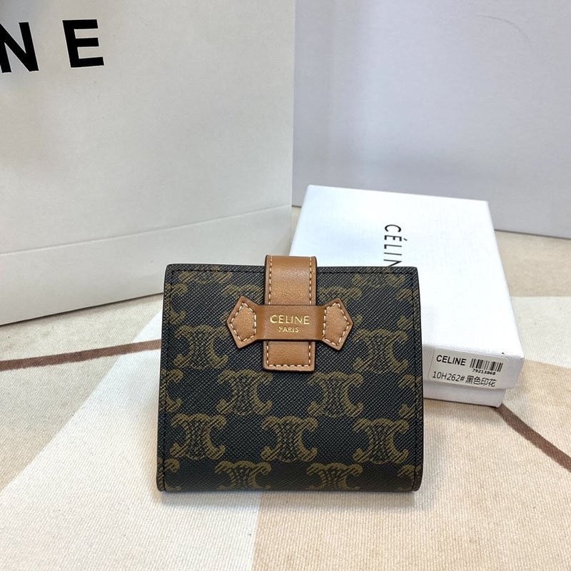 Super popular! Celine Triomphe CV small strap wallet Cew34513