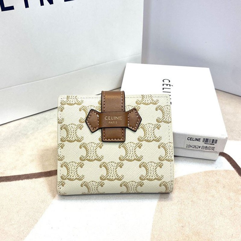 Cute Celine Triomphe CV Small Strap Wallet Replica Cex62516