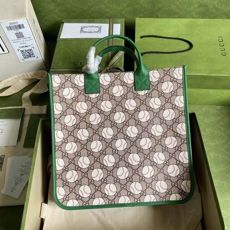 [Not available in Japan] Gucci [Children's fake] GG Baseball Print Tote Bag 2 sizes guv18253