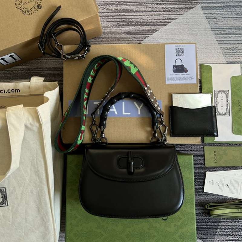 Very popular all over the world? Gucci Bamboo replica small top handle bag 3 colors gub92465
