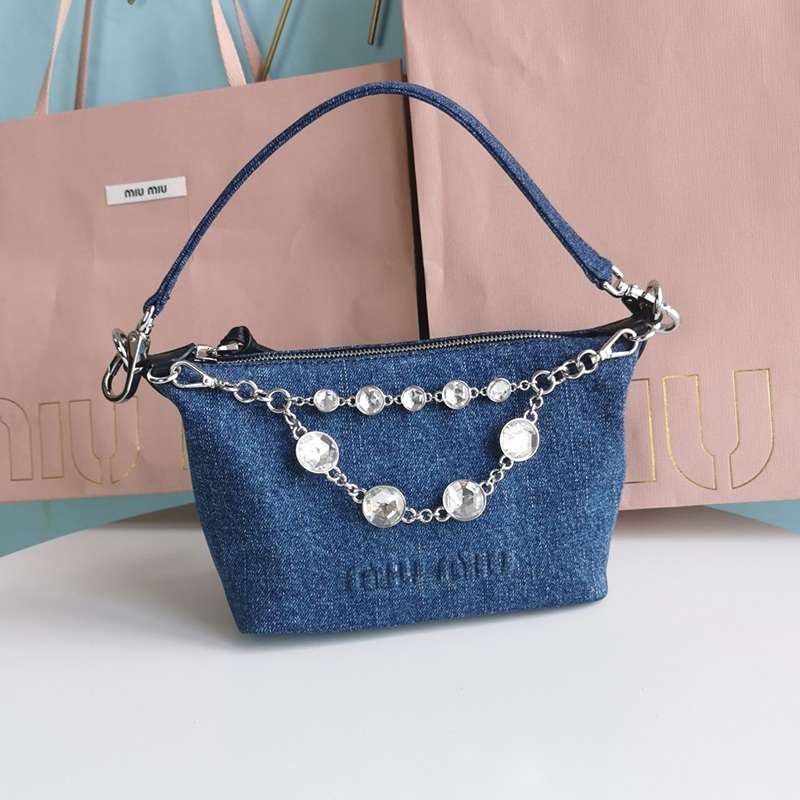 New for Fall/Winter: Miu Miu x Levi's Replica Crystal Chain Shoulder Bag mym68973