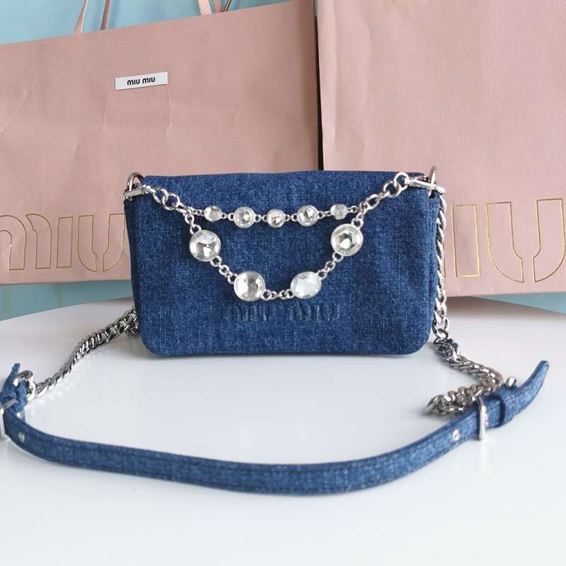 Miu Miu x Levi's Crystal Chain Shoulder Bag myz93772, Sold Out Miu Miu x Levi's Crystal Chain Shoulder Bag myz93772, Sold Out