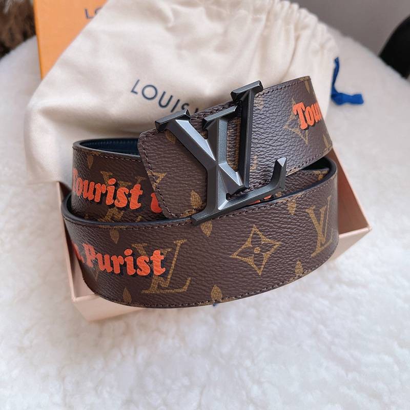 Free shipping Louis Vuitton Santur LV Pyramid replica 40MM reversible belt vuf82625