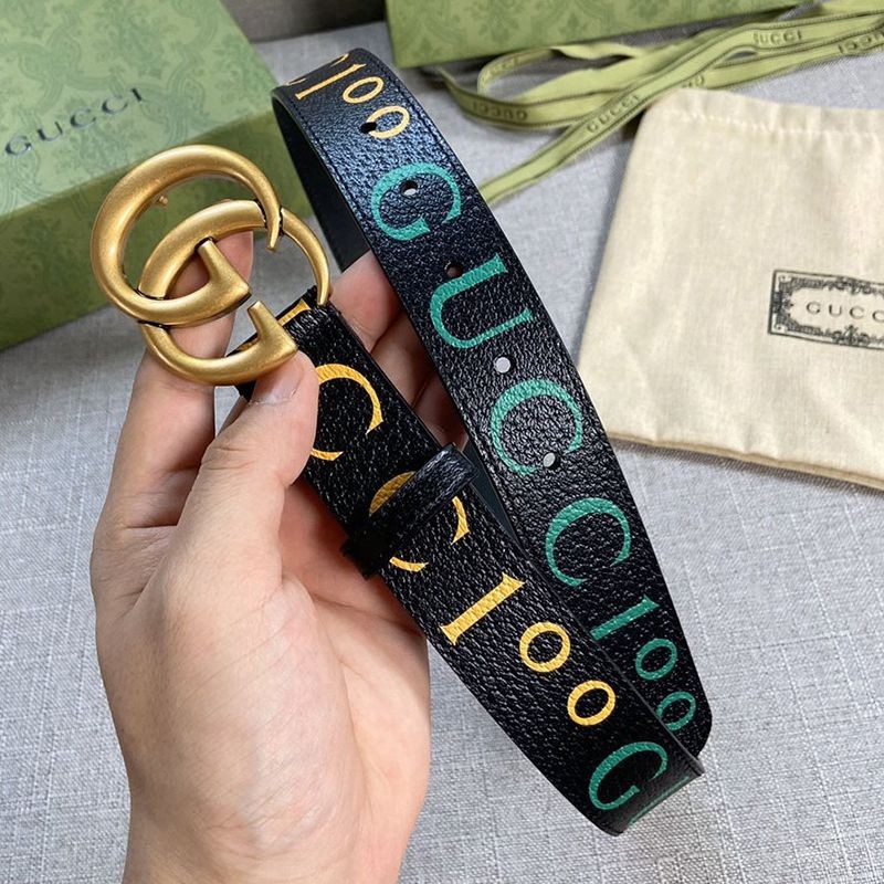 New spring Gucci 100 replica printed GG Marmont leather belt 30mm gut18638 New spring Gucci 100 replica printed GG Marmont leather belt 30mm gut18638