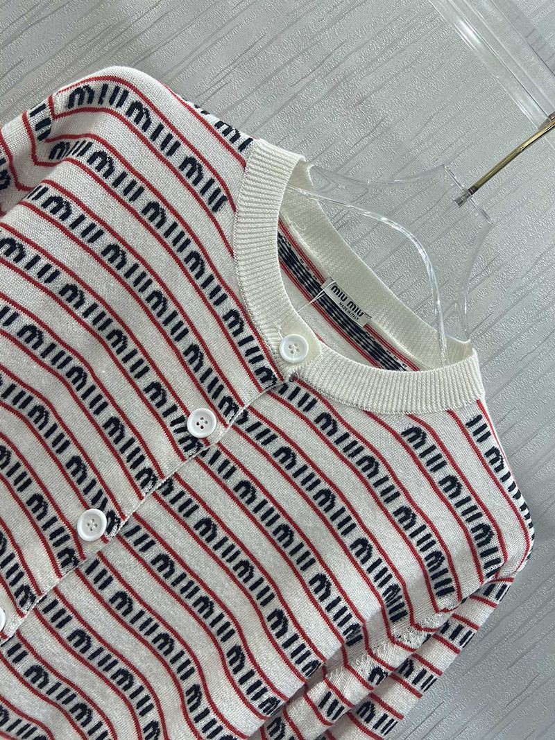 Miu Miu Cardigan - Sold Out - Replica - Lace Trim Mohair Blend myd22054