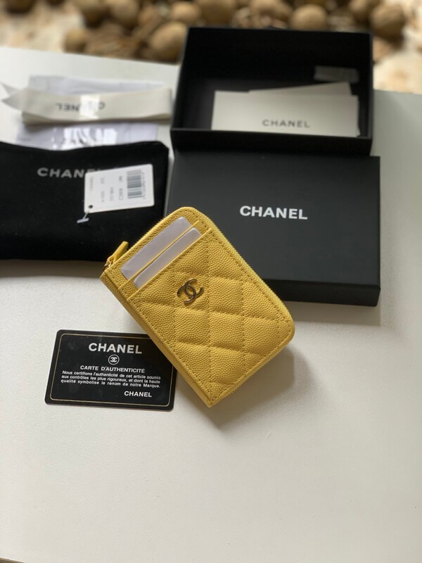Chanel Caviar Skin Card Case Replica shb93297