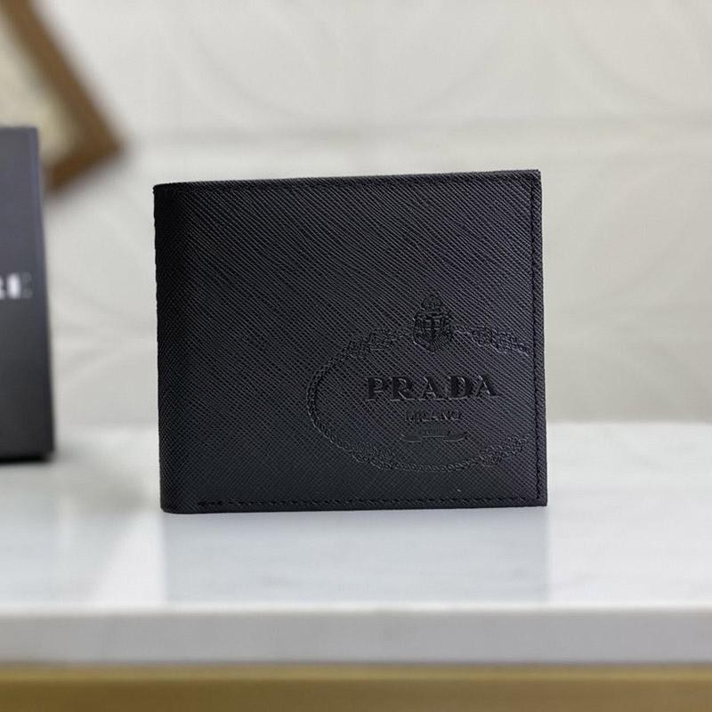 Fashionable? Prada Leather Folding Wallet Replica puy19508