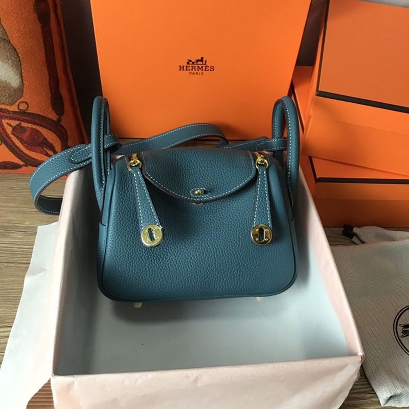 21 Spring/Summer Hermes Lindy Mini Verso Replica Swift Silver Hardware he26073