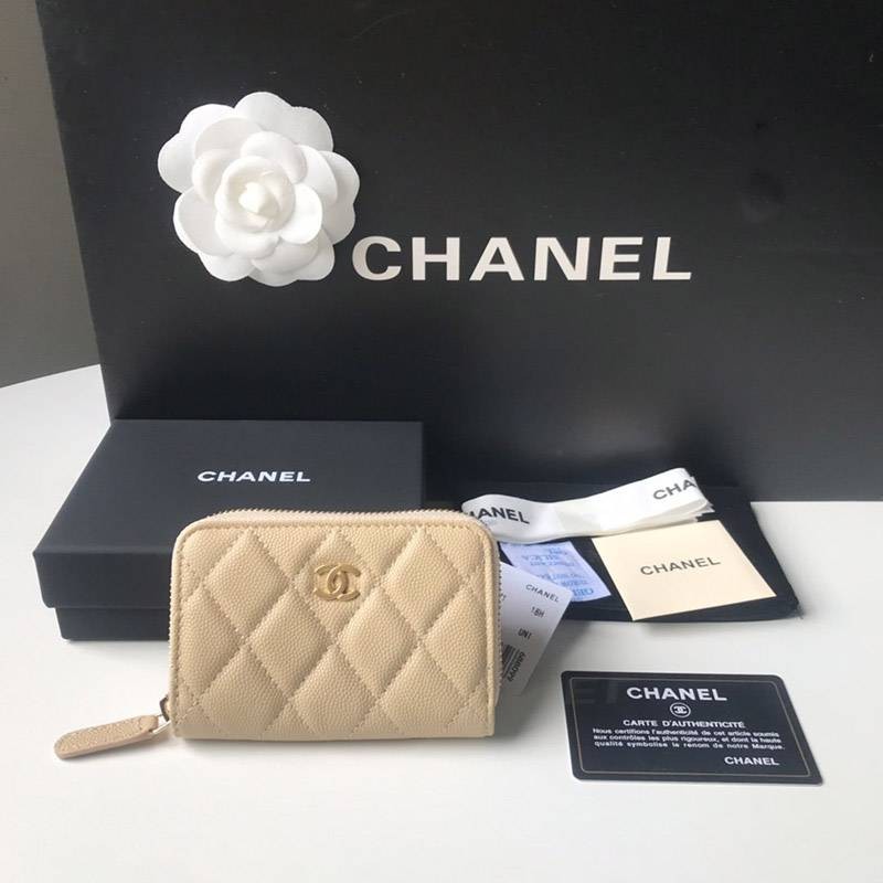 New color ☆ Rare Chanel Zip Coin Purse Replica Caviar Skin shd74609