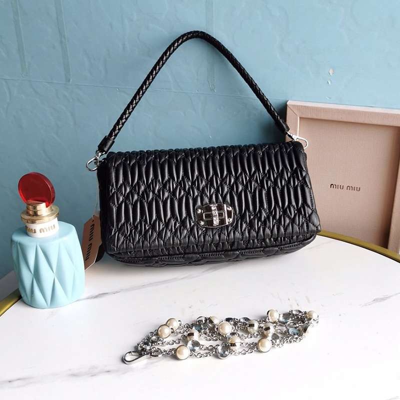 New sale Miu Miu Matelasse shoulder bag replica? Crystal chain myk73336