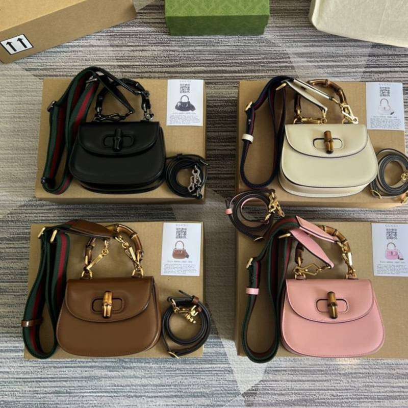 New Spring Collection Gucci Replica Bamboo Mini Top Handle Bag 4 Colors guf23955