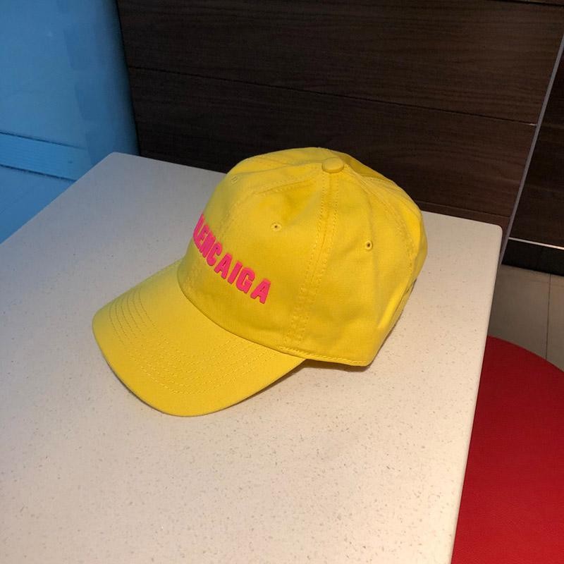 New color ☆ Rare Balenciaga Yellow Logo Cap Replica ban05259