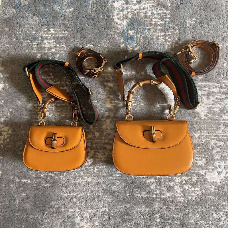 Very popular! Gucci replica bamboo small top handle bag in 2 sizes guz46362