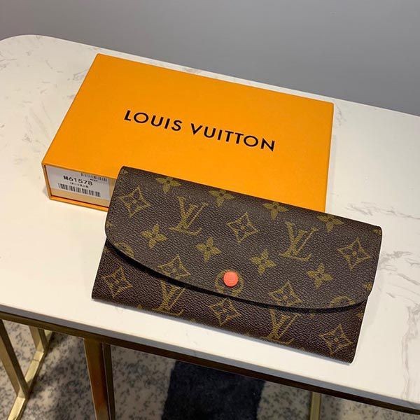 Louis Vuitton Wallet Replica Monogram Portefeuille Emily Mimosa Long Wallet LV20266