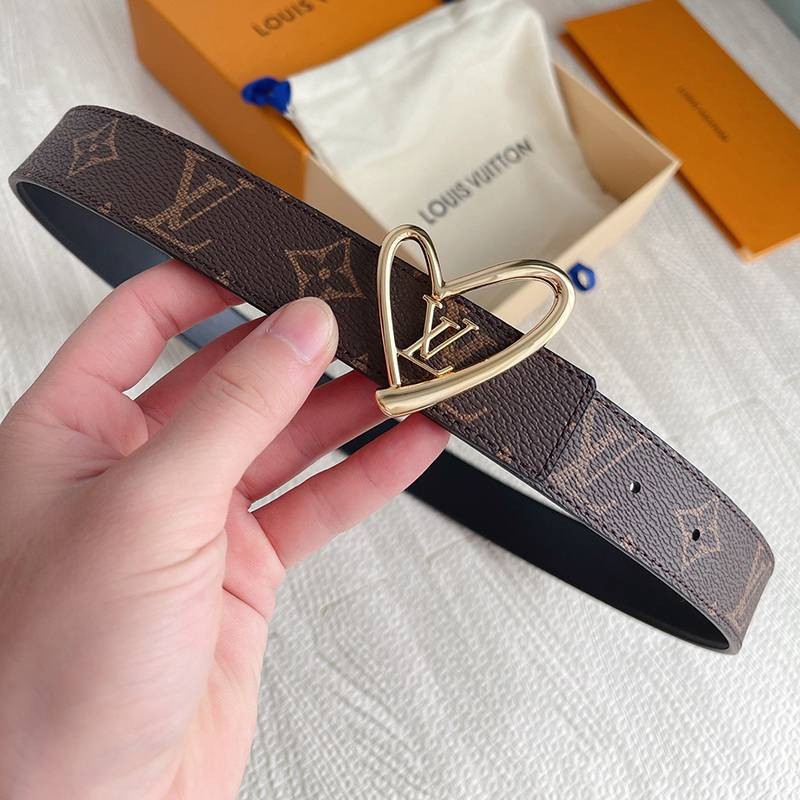 New sale Louis Vuitton belt replica 30MM [Monogram and heart tag combination is cute ★] vuw32147