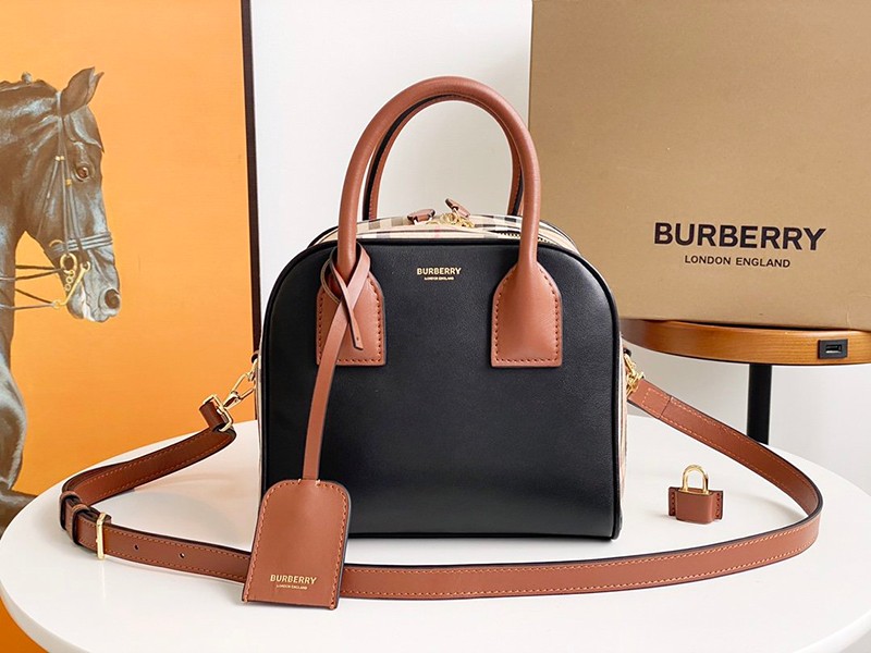 Rapidly rising in popularity [Burberry Tote Bag Replica] Medium Canvas Half Cube Bag Bam02505