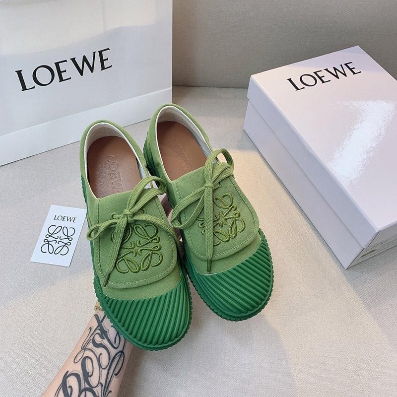 Classic Loewe Anagram Logo Copy Embroidered Flap Canvas Low Top lom27660