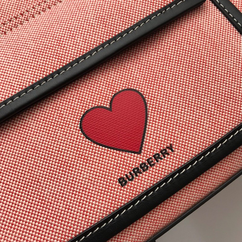 Burberry Pocket Bag Replica Mini Logo Graphic Canvas & Leather BAQ81701