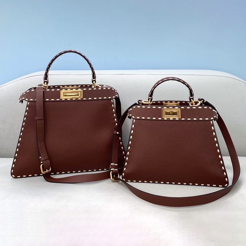 Best Price Challenge Fendi Peekaboo Iseeu Replica Small Full Grain Leather Bag feb24584