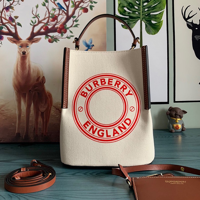 Rare Burberry Handbag Replica 2WAY Peggy Bucket Bag NATURAL Bal79829