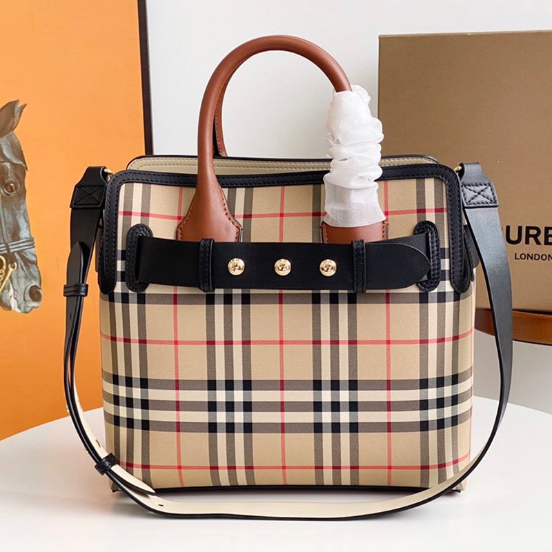 New Burberry Tote Bag for Spring, Check Triple Studs Mini Belt Bag Bax32753