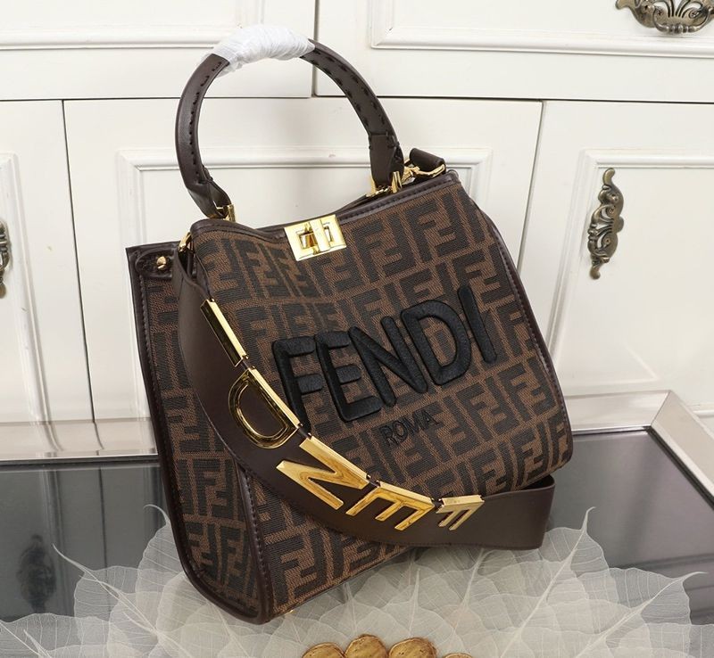 Very popular all over the world? Fendi Peekaboo Iseeu Replica Medium FF Canvas Bag fea43323