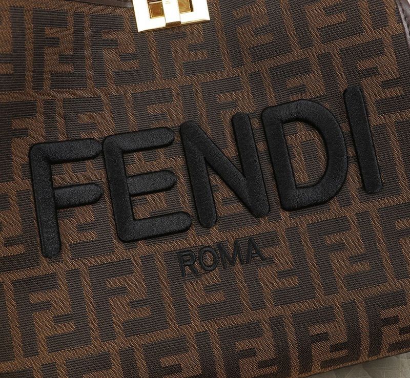 Very popular all over the world? Fendi Peekaboo Iseeu Replica Medium FF Canvas Bag fea43323