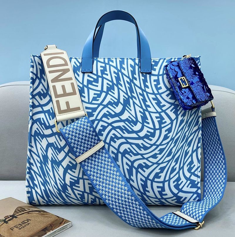 Classic Fendi Sunshine replica FF fabric shopper fes35207