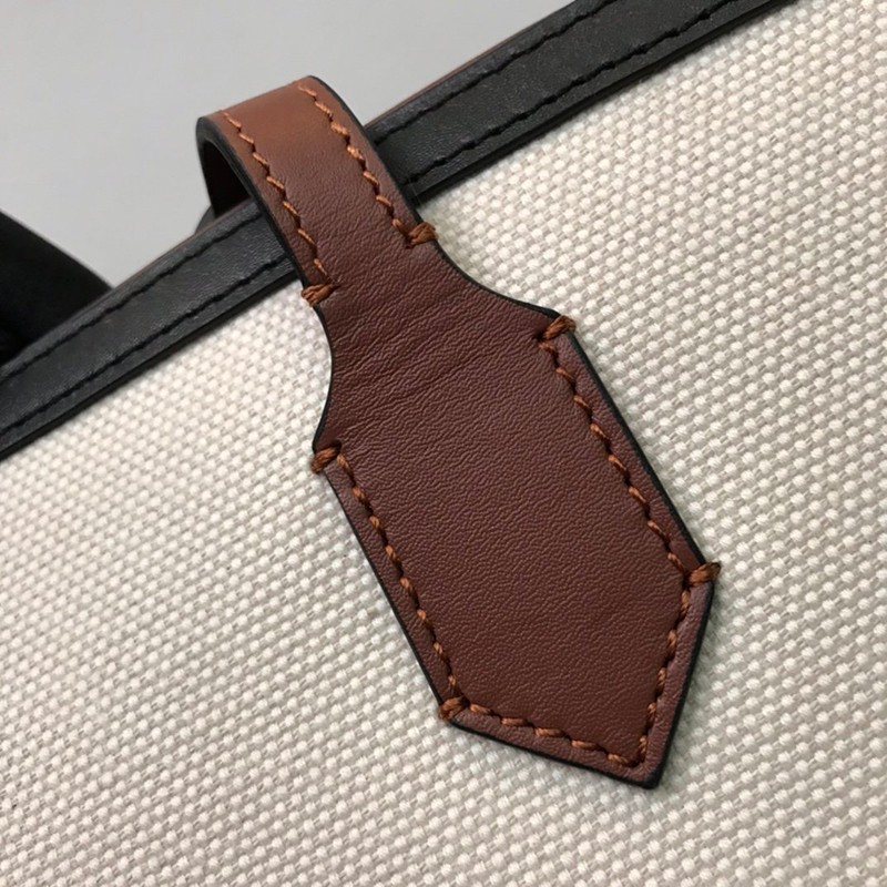 Burberry Tote Bag Fake Logo Cotton Canvas Ban47096, very popular worldwide