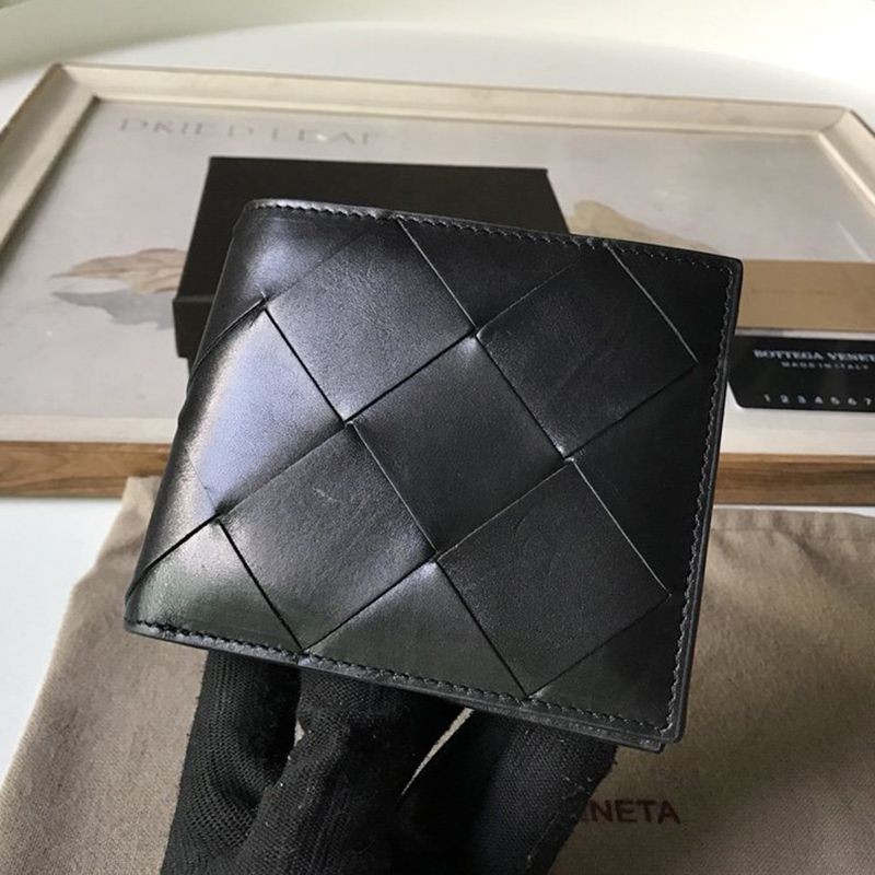 New sale Bottega Veneta replica intrecciato bi-fold wallet bov14600