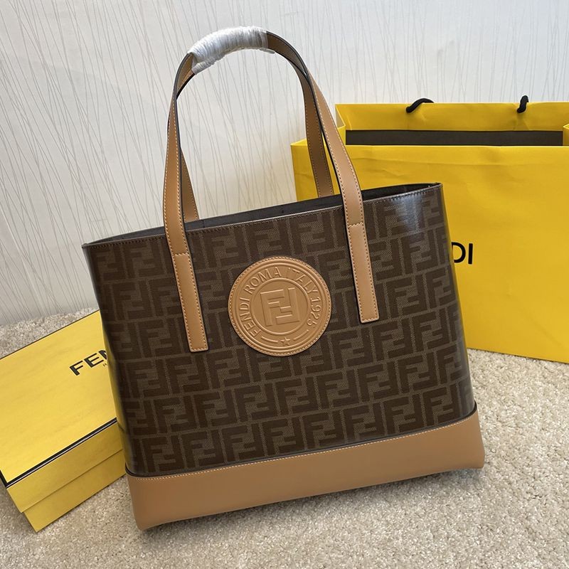 Rare Fendi replica FF leather tote bag feb96936
