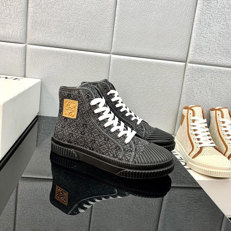 Extremely rare! ★Loewe★Anagram high top sneakers canvas lox58363