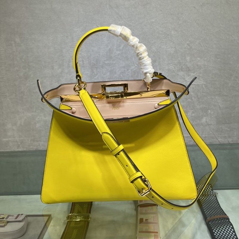 Best Price Challenge Fendi Peekaboo I See You Medium Leather Bag feu63698