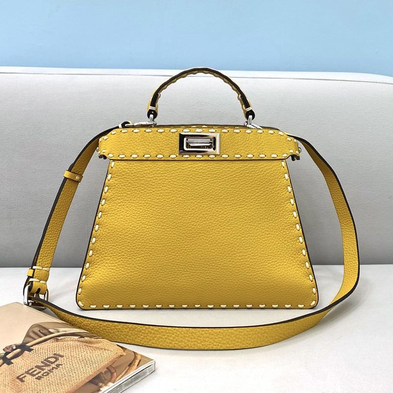 Rare Fendi Peekaboo I See You Small Replica Full Grain Leather Bag feg26412