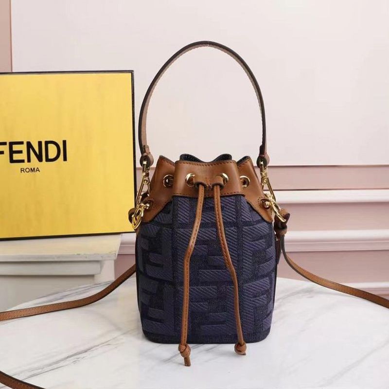 Very popular! Fendi replica Mon Tresor suede FF mini bag fer66472