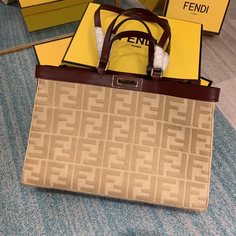 New for Fall/Winter Fendi Peekaboo Fake X Tote Canvas Bag fej50362