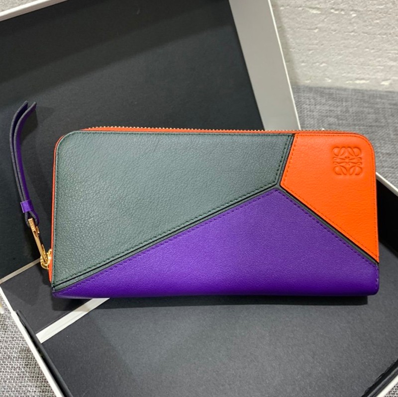 [Not available in Japan] Loewe Wallet Puzzle Replica Round Zip Wallet lov77367