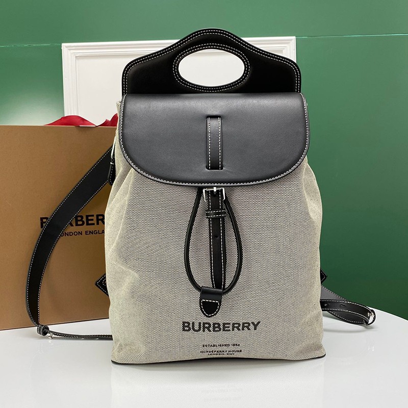 Cute Burberry Backpack Replica Nylon & Leather Pocket Backpack Baq08067