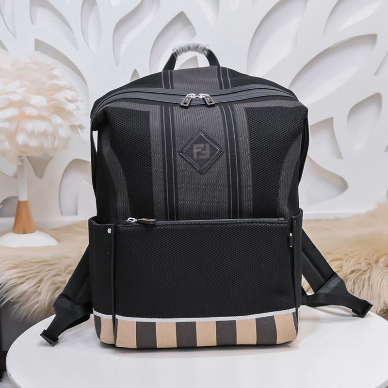 Fendi Backpack Fake Black Nylon Backpack fej41792, very popular all over the world