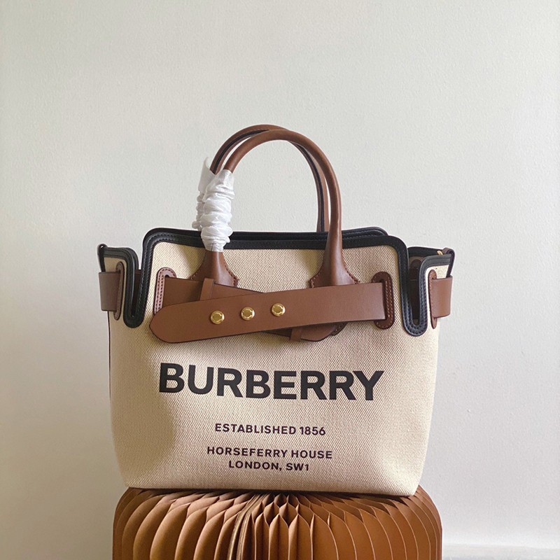 Cute [Burberry Tote Bag Replica] Medium Soft Cotton Canvas Belt Bag Baq92778