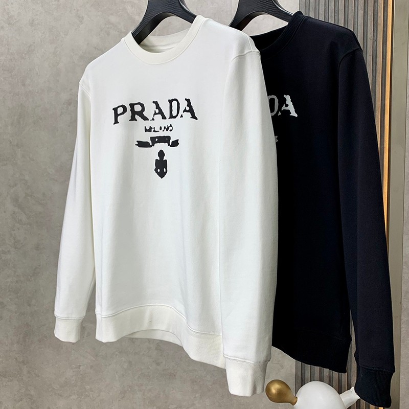 Love at first sight? ★ Prada sweater replica ★ Logo print jersey sweatshirt puz84101